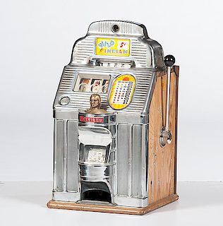 Wild Indian Nickel Slot Machine by Jennings 