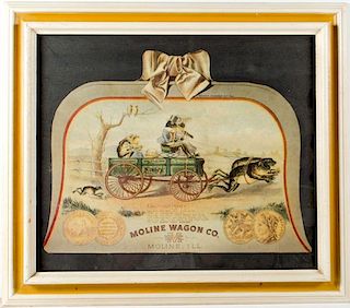 Framed Moline Wagon Co. Moline, Ill. Display Ad 