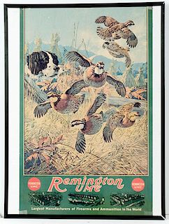 Framed Remington Bird in Flight Poster by Lynne Bogue Hunt 