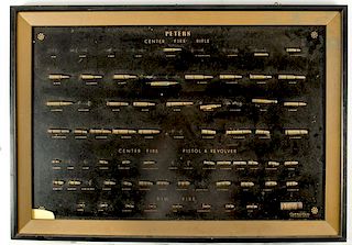Peters Center Fire Cartridge Board, Lot of Fifty-Seven 