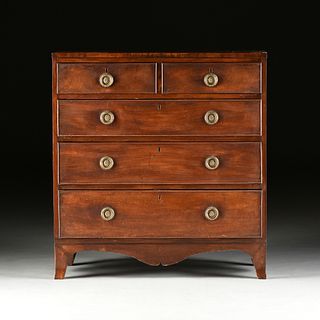 A FEDERAL FLAME MAHOGANY CHEST OF DRAWERS, EARLY 19TH CENTURY,