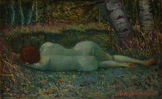 JEAN GREGORIAN (French 19th/20th Century) A PAINTING, "Ophelia," CIRCA 1900,