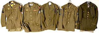 US WWII Army Uniforms, Lot of Five 