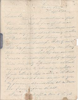 A REPUBLIC OF TEXAS MANUSCRIPT, SAM HOUSTON, SIGNED, LETTER TO SAM MAY WILLIAMS, CEDAR POINT AND GALVESTON, SEPTEMBER 1, 1841, 