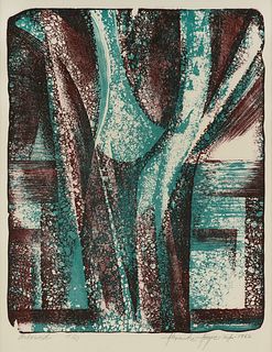 ALEXANDRE HOGUE (American/Texas 1898-1994) A PRINT, "Arboroid," 1962,