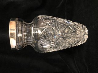 Continental Sterling and crystal Vase