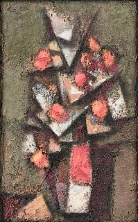 DAVID ADICKES (American/Texas b. 1927) A PAINTING, "Cubist Bouquet," 2015,