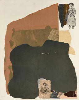 DOROTHY HOOD (American/Texas 1918-2000) A COLLAGE, "Je serai ton appui, tu consolateur. (I will be your support, your comforter.),"