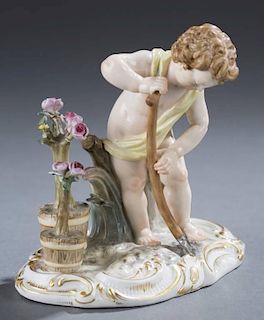 Meissen figurine of a boy.