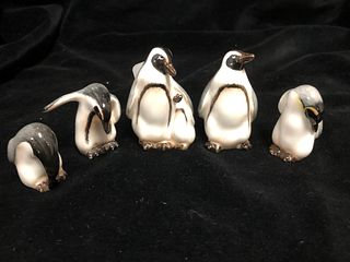 Set Of 5 Rare Royal Doulton Penguins