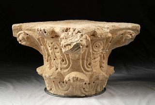 Beautiful Roman Marble Capital Architectural Feature