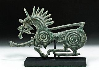 Striking Scythian Bronze Applique - Stylized Horse