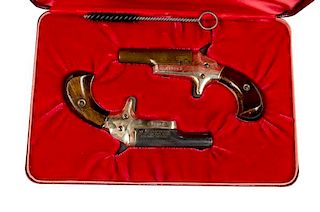 **Cased Pair Colt Derringers Made by Butler Arms 