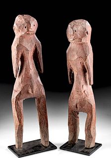 20th C. African Lobi-Mossi Wooden Couple