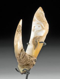19th C. Marshall Islands Carved Shell Fishing Lure