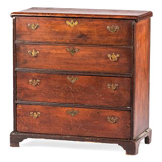A New England Queen Anne Pine Blanket Chest