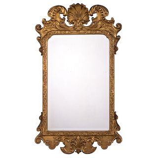 A Queen Anne Style Giltwood Mirror