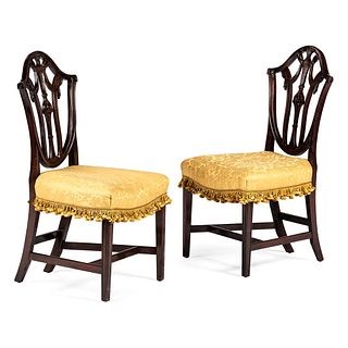 A Pair of Baltimore Hepplewhite Mahogany Side Chairs