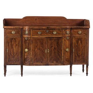 A Mid-Atlantic Federal Inlaid and Figured Mahogany Sideboard