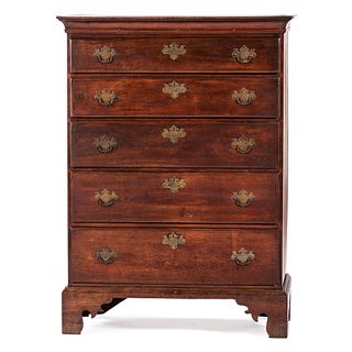 A Chippendale Tall Chest of Drawers in Cherry