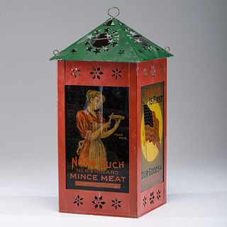 A Patriotic None Such Mince Meat Tin Advertising Lantern