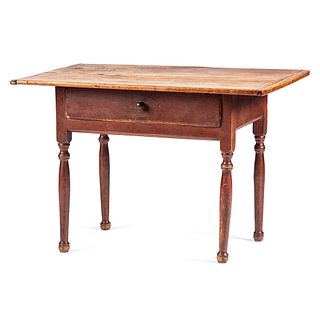 A New England Queen Anne Turned Maple Scrubbed Top Table