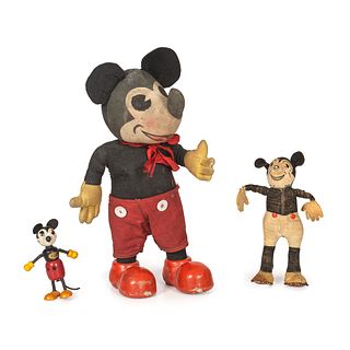 Three Early Mickey Mouse Toys