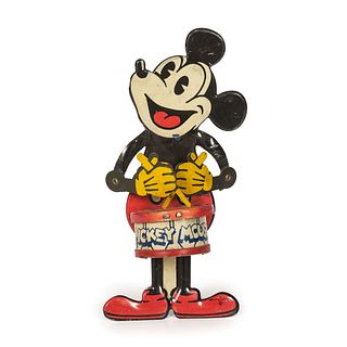 A Chein Tin Lithographed 'Nifty Jazz Drummer' Mickey Mouse Toy