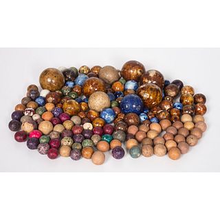 A Collection of Clay Marbles