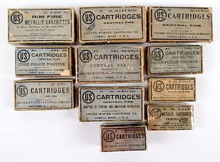 Group of U.S. Cartridge Company Boxes 