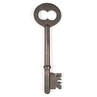 A Large Cast Iron Key to Salt Lake City, Utah
