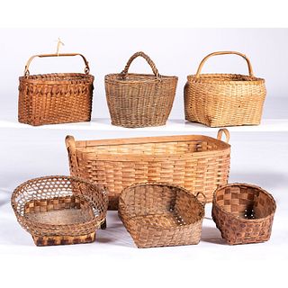Seven American Woven Baskets