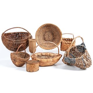 A Group of American Woven Baskets