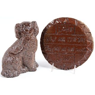An Ohio Sewertile Plaque & Dog