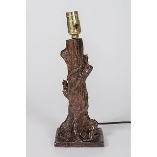 An Ohio Sewer Tile Tree Trunk Lamp