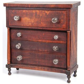 A Miniature Late Classical Chest of Drawers