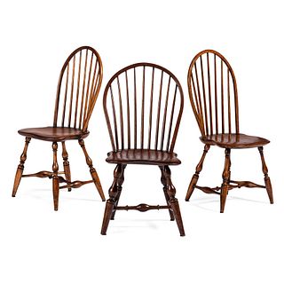 Three Hoopback Windsor Chairs