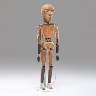 A Carved Wood and Zinc Marionette