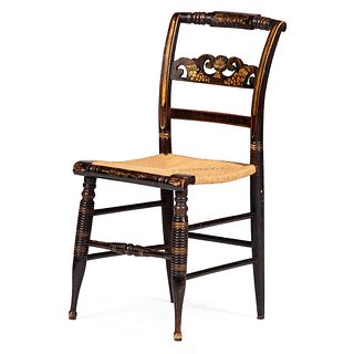 A Stencil Decorated Fancy Chair