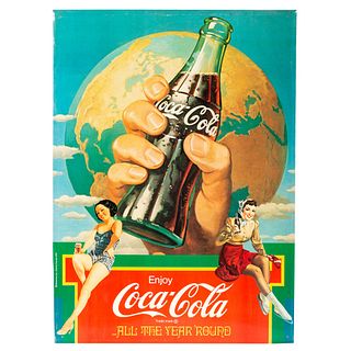 A <i>Coca Cola</i> Tin Advertisement Sign