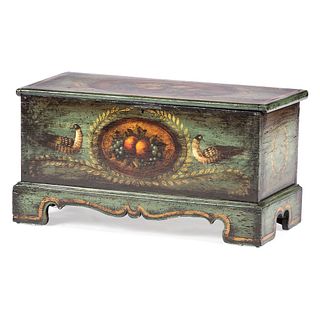 A Paint Decorated Blanket Chest by Peter Ompir