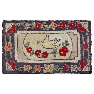 An American Dove of Peace Hooked Rug