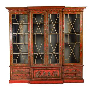 George III Style Chinoiserie Jappaned Bookcase