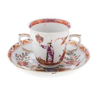 Meissen Porcelain Chinoiserie Cup & Saucer