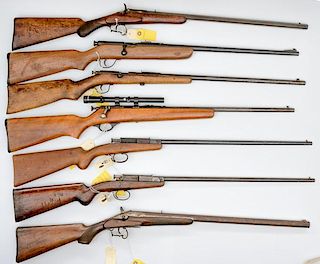 **Group of Single-Shot .22 Rifles and Flobert Rifles 