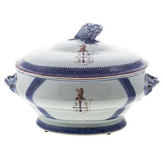 Chinese Export Armorial Porcelain Soup Tureen