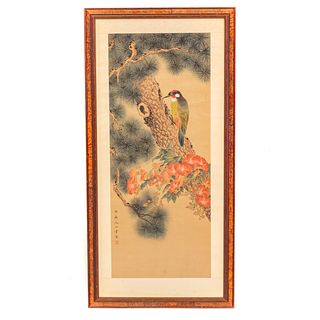 Framed Chinese Scroll Painting