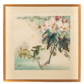 Framed Chinese Scroll Painting