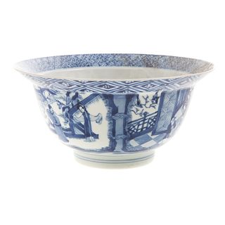 Chinese Export Blue/White Flared Top Bowl