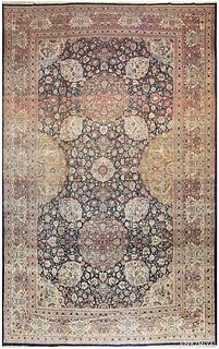 Antique Persian Tehran rug , 14 ft 3 in x 22 ft 3 in (4.34 m x 6.78 m)